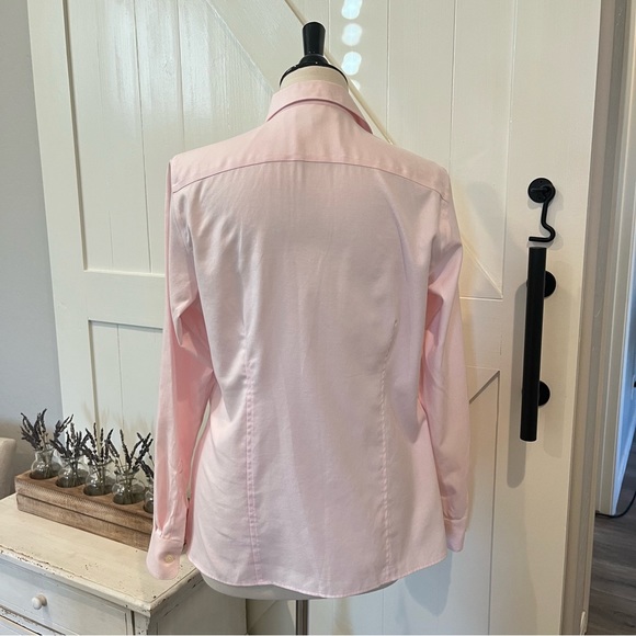 US Airways Uniform Shirt Womens Size 10 Pink Breast Cancer Long Sleeve Collect - Picture 4 of 8